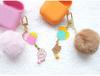 [BT21] Solomon Shoji Metal Dangle Keychain, Fur Keyring with Balloon Design, Fluffy, Baby, Cute, Chibi, Gift (RJ)