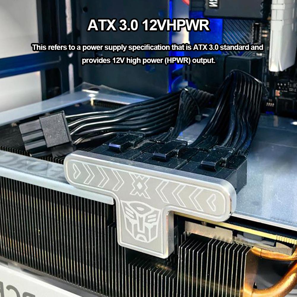 Placă grafică PCIe ATX3.0 12VHPWR 600W adaptor cablu de alimentare 12 + 4 pini mascul la feminin 3X8 pini la conectori seria 40 Turn