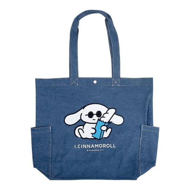 

I.CINNAMOROLL Джинсовая сумка-тоут Солнцезащитные очки Винтажный синий
