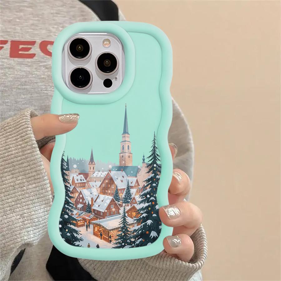 

Чехол для iPhone 16 Pro Max 8 12 14 15 Plus 11 XR 13 17 Air Мягкий чехол для телефона Рождественский Санта-Клаус iPhone 14 Plus
