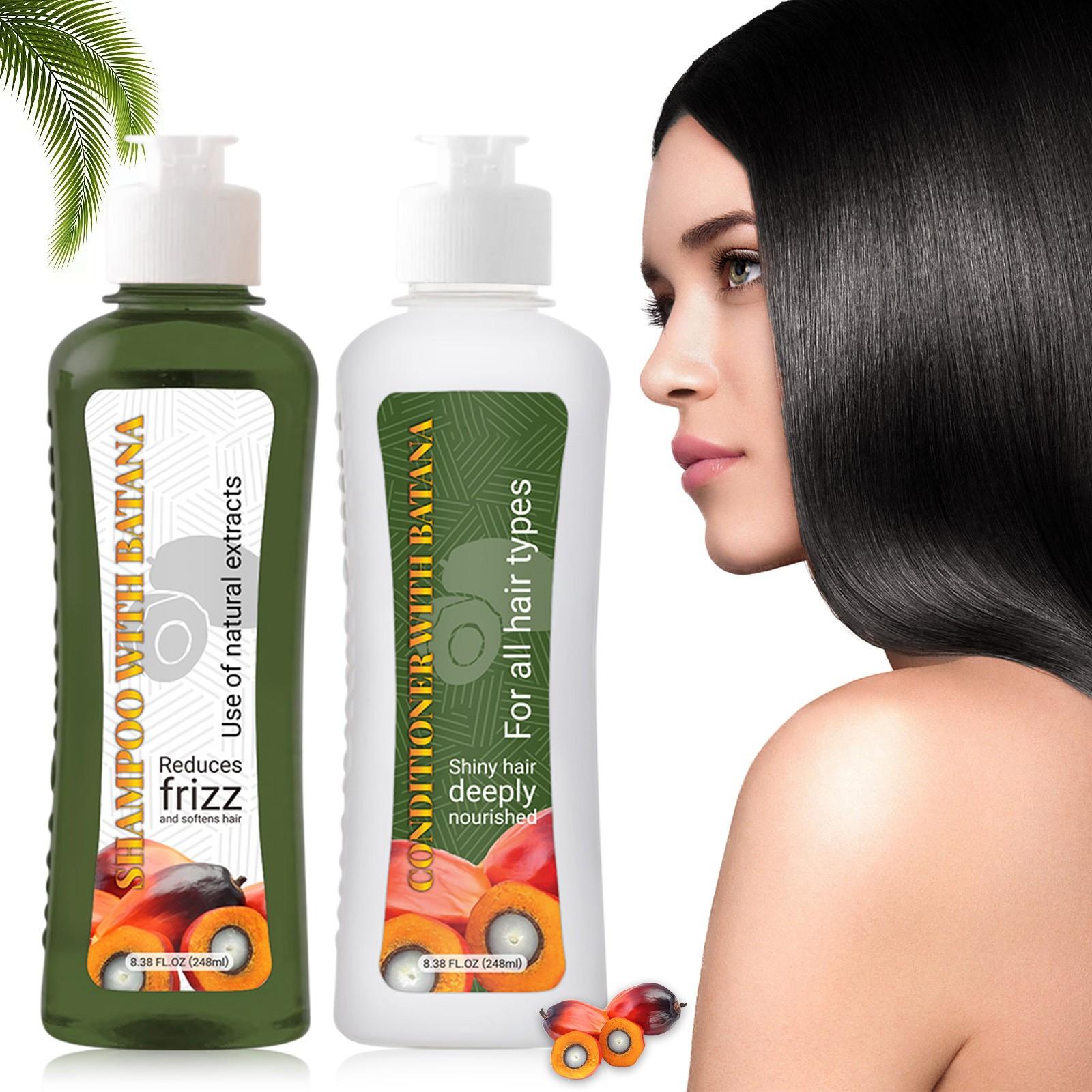 

Набор шампуней Нежный и натуральный Без сульфатов Способствует росту волос Питает кожу головы Увлажняющий шампунь для контроля жирности Увлажняющий кондиционер 2*248 мл белый