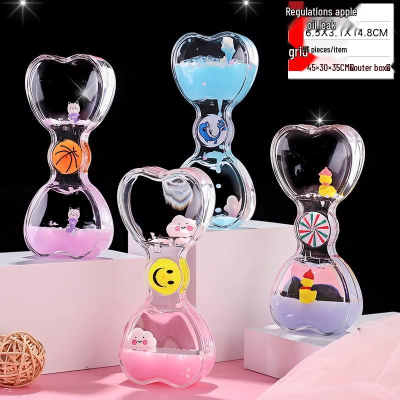 Panda Glitter Liquid Motion Hourglass - Decompression Toy & Acrylic Decoration Gift