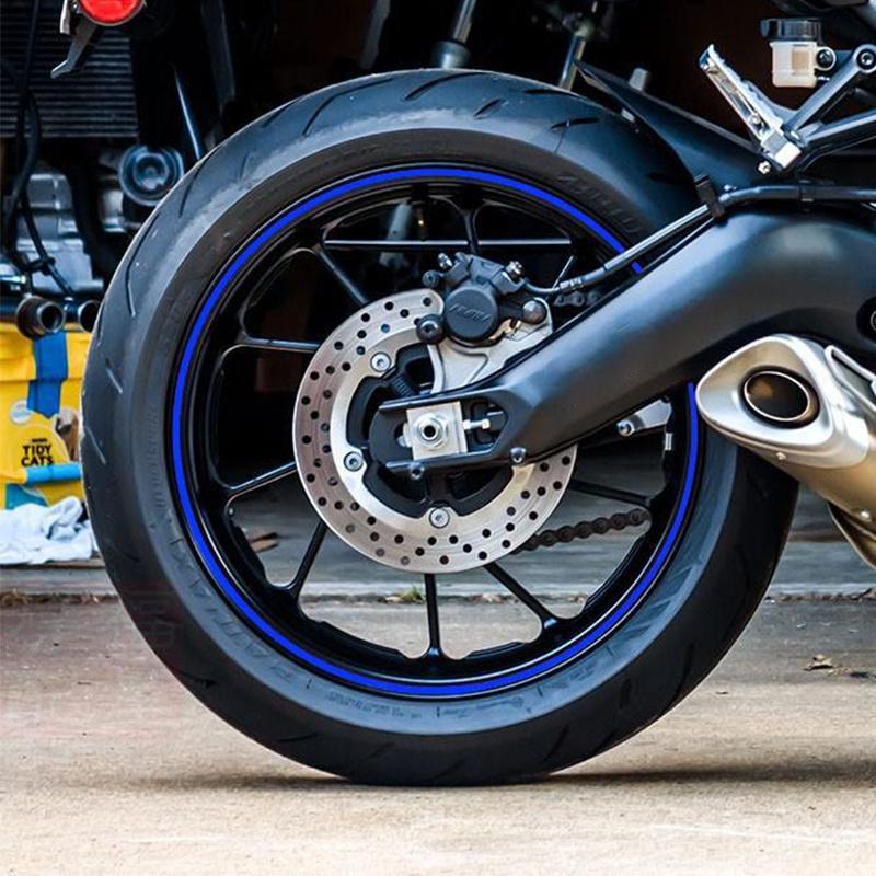 16 Stück/Set Motorrad Rad Reifen Aufkleber, reflektierendes Felgen Klebeband Aufkleber, Motorrad Auto Dekorationszubehör