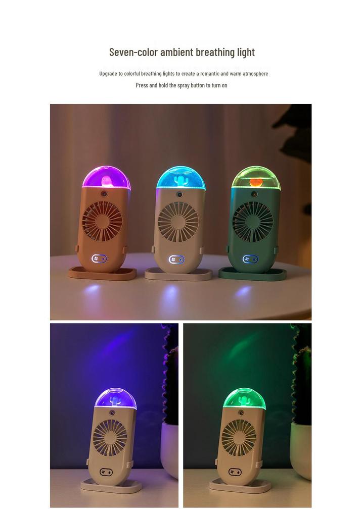 Portable Mini Handheld USB Spray Fan: Rechargeable, Desktop & Cooling for Summer