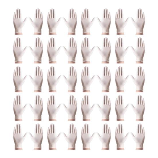 Disposable Nitrile Gloves Stretchy Food Safe Gloves Powder Free Gloves Protection from Oil Chemical for Cooking Cleaning XS 20 pair белый