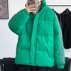 Padded Jacket Men's Winter Bread Jacket Top Public Version Solid Color Stand-up Collar Cotton Jacket Thickened Warm Cotton Jacket Trend