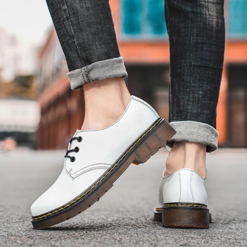 Mens Casual Shoes High Quality Cowhide Leather Shoes Classic Lace Up Oxfords Men Business Office Footwear Round Head Derby Shoes