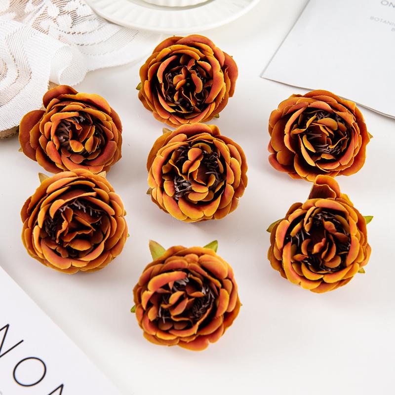 Silk Artificial Rose Heads Festival Arches Decor Home Arrangement Wedding Bridal Bouquets Diy Gift box Headdress Wrist Flowers