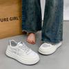 Mode CRLAYDK Sommer Damen Sneaker Lässig Skateboard Walking Trainer Schuhe Plateau Damen Mesh Schnürung Weiß Low Top Sport Tennis