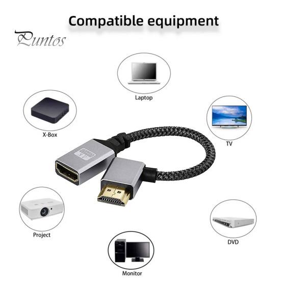 Male To Female HDMI-compatible Adapter Cable 4K Metal Laptop Extension TV Audio Video Transfer Converter Data Cord Monitor