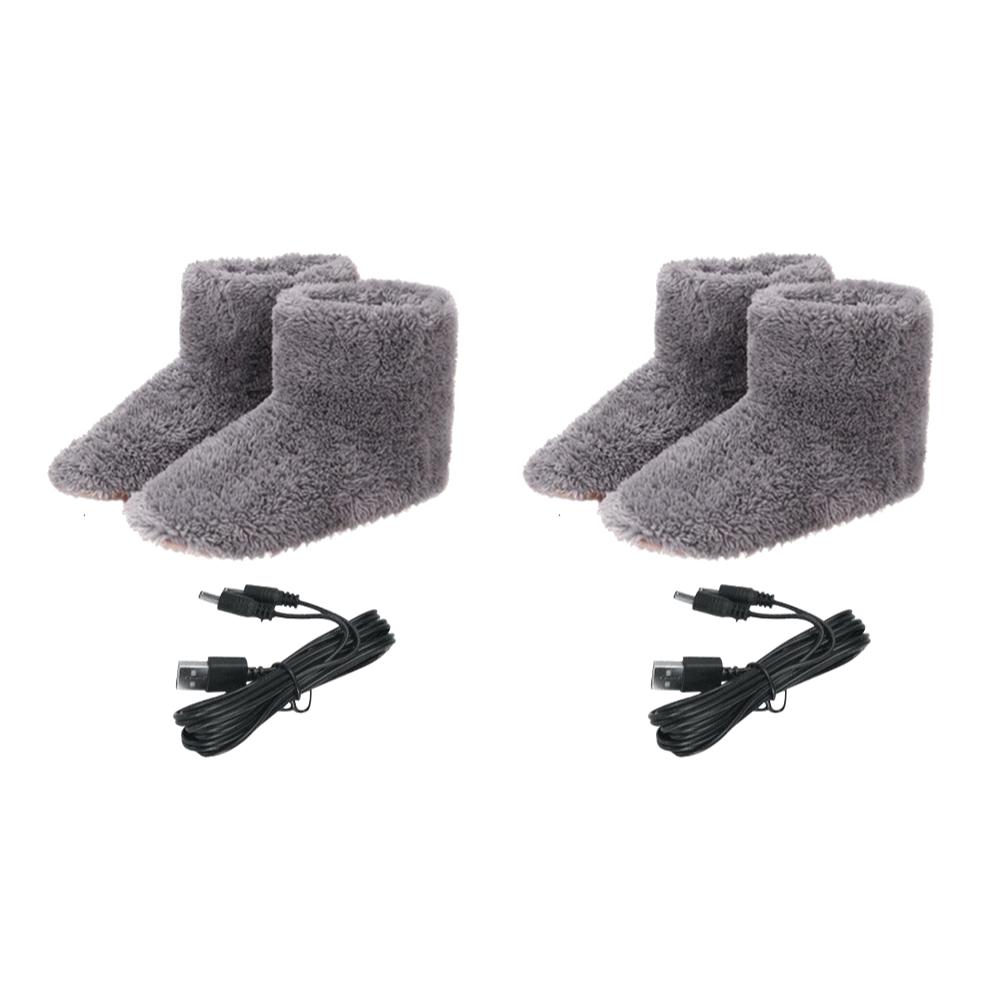 Electric Heating Shoes Washable USB Heated Boots Rechargeable Foot Warmer Pad Mat for Women Men Winter Warmer Boots CN 35-43