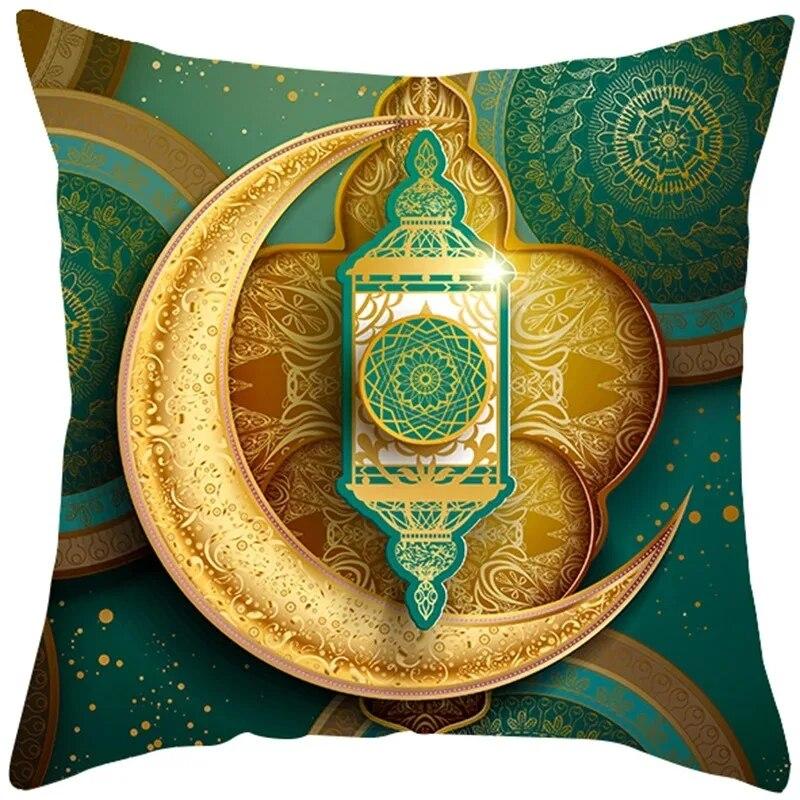 Eid Mubarak Decorative Cushion Cover Aid Ramadhan Decoration 2024 Islamic Muslim Decorative Ramadhan Eid Ramada Pillow Cover