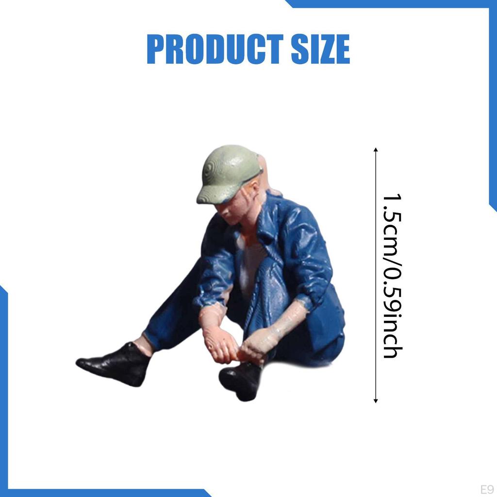 1/64 Miniature Female Figure Repair Diorama Resin for Photography Props