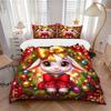 Christmas Lamb Decorations Print 3Pcs Bedding Setduvet Cover With 2 Bedropillowcase Home Birthday Gift