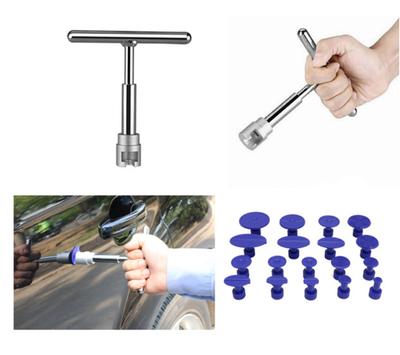 Auto SUV Karosserie Lackfreies Ausbeulen Metall Schiebehammer Ausbeuler+18*Blaue Zuglasche