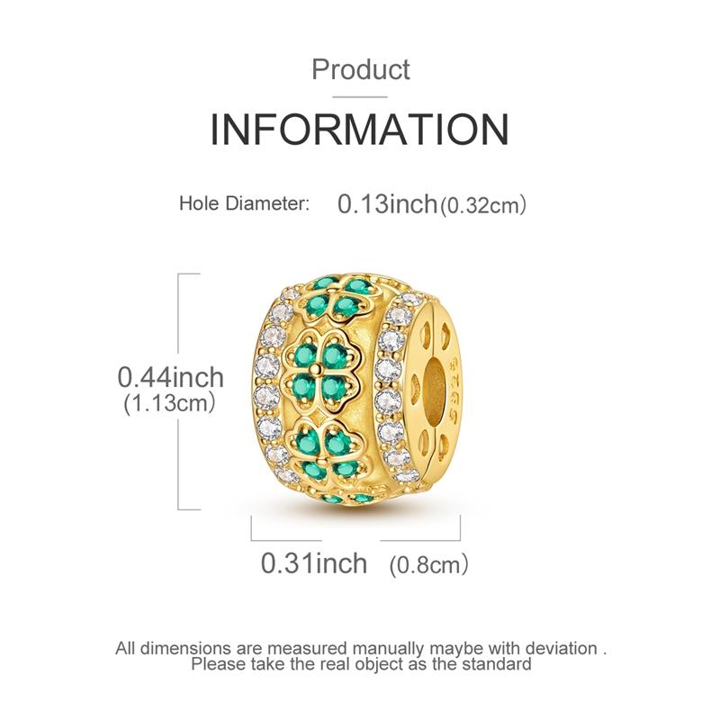 Original Charms Beads Copper Clip Charms Zircon Silicone Spacer Beads Fit Original Bracelet Diy Charm Women Jewelry