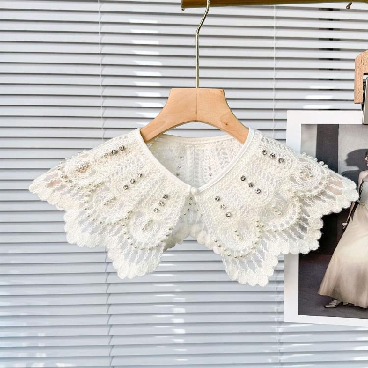 Floral Shirt Collar Detachable Embroidery Faux Collar Female Clothes Accessories