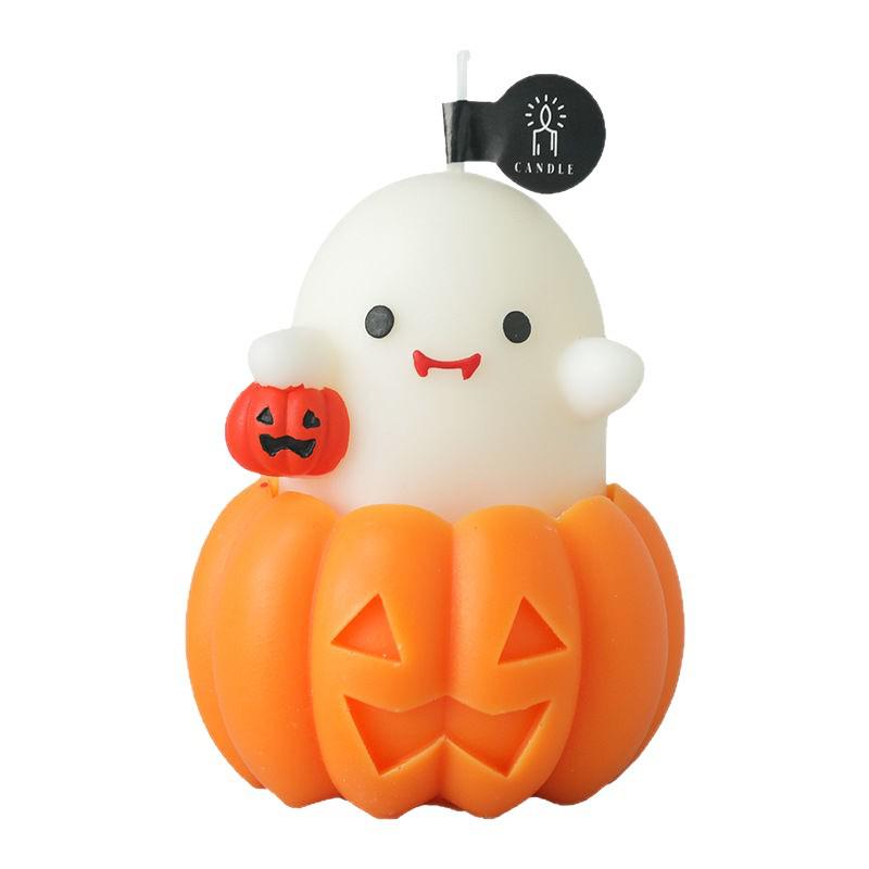 Pumpkin Ghost Halloween Scented Candle - Fragrant Gift for a Fun Atmosphere