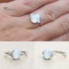 Fashion Exquisite Opal Alloy Charm Ring Women Bride Wedding Engagement Jewelry