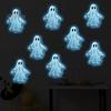 Halloween Home Decoration Gifts Luminous Ghost Wall Stickers for Decoration, Glow in The Dark PVC Decals Windows And Glass Doors, Removable Waterproof