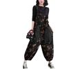 Mouhoukyo Denim Loose Floral Print Jeans Fits All Spring and Sizes Women's Overalls, Casual, Fit, Overalls, Autumn, M-2XL (Color Shown, M)