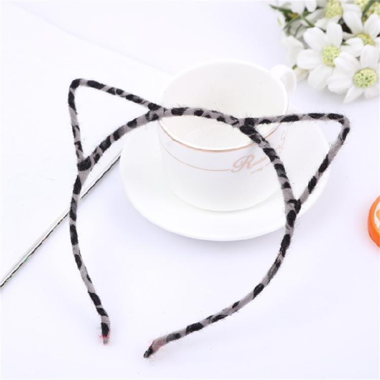 Trendy Animal Pattern Cats Ear Hairband Bendable Hairhoop For Women Teens Girls Cosplay And Photoshoots Decoration 10pcs