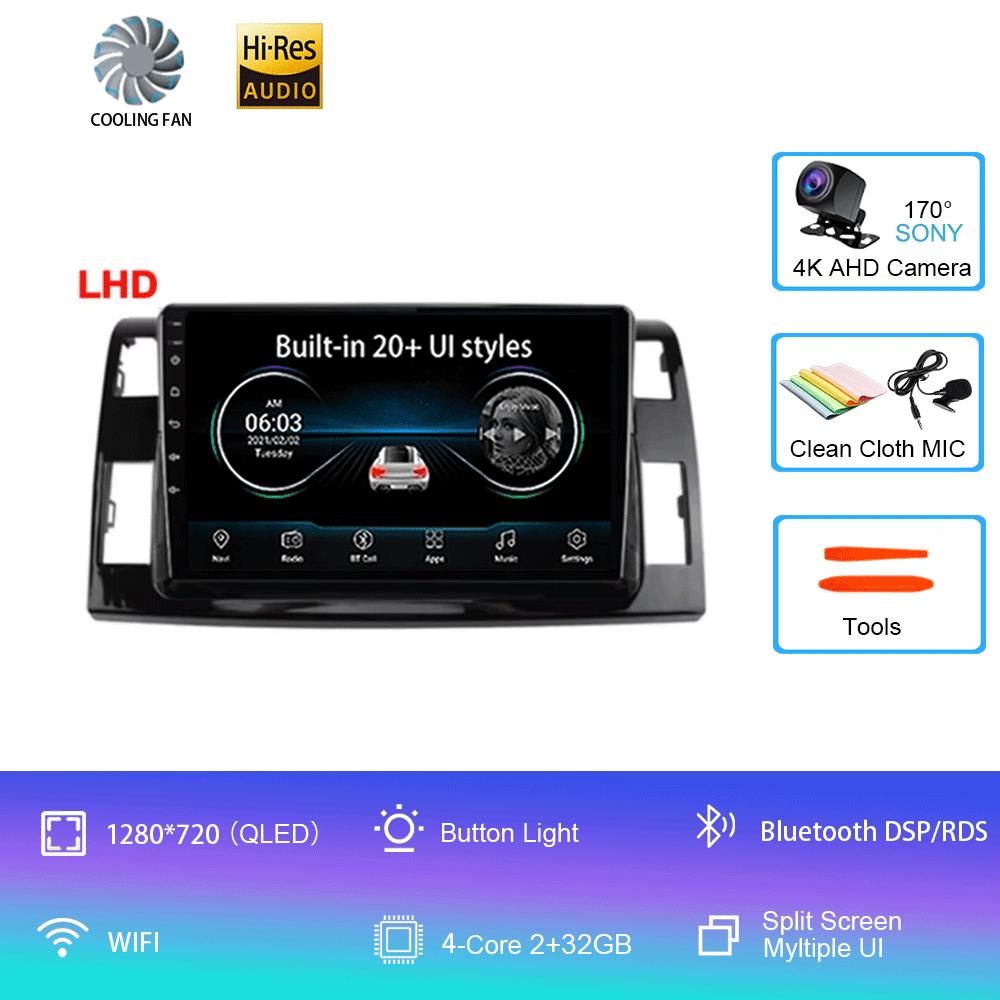 Android 14 For Toyota Previa 3 III XR50 Estima 2006 - 2019 Multimedia Blu-ray QLED Screen Navigation GPS No 2 Din Player