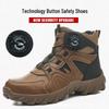 Steel Toe Men's Work Boots: Anti-Smash, Anti-Puncture, Lightweight, Comfortable, Safety High-Top
