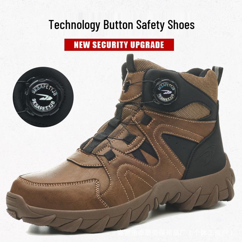 Steel Toe Men's Work Boots: Anti-Smash, Anti-Puncture, Lightweight, Comfortable, Safety High-Top