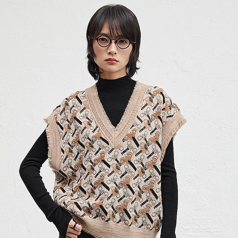 Broadcast Women's Retro Jacquard Knit Vest