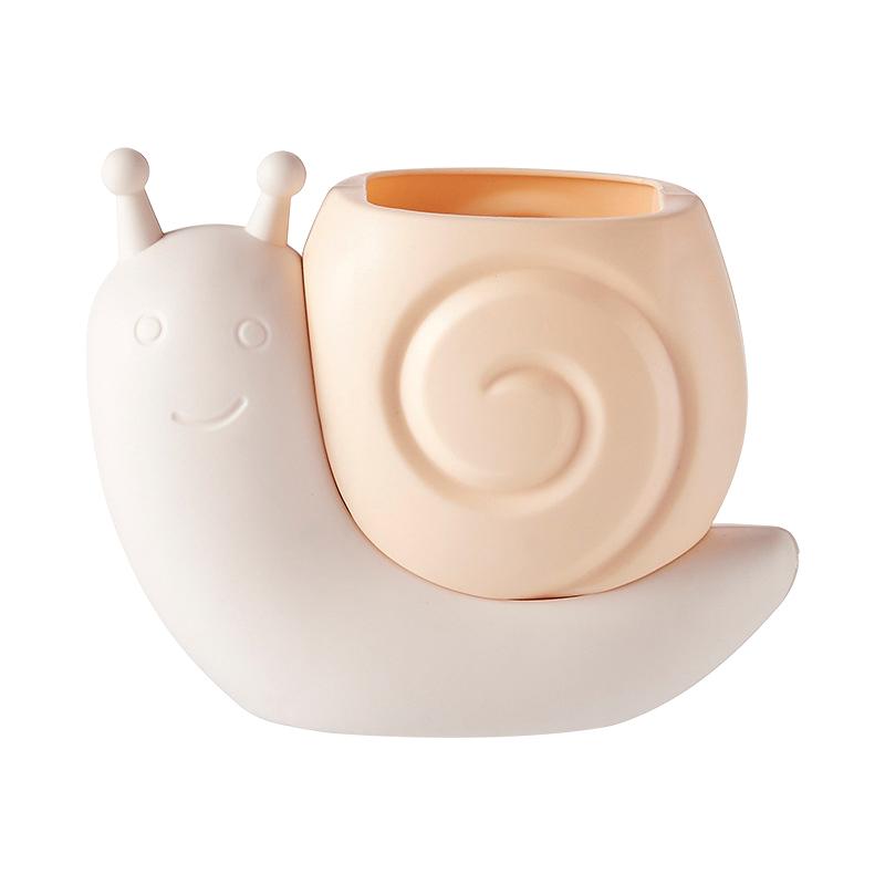 Interesting Snail Pen Holder Plastic Multi-Functional Pencil Storage Box Tabletop Storage Student Stationery Organizer
