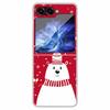 For Samsung Galaxy Z Flip 6 5 4 3 Case Christmas Cute Clear Hard Plastic PC Folding Back Cover For Samsung Z Flip6 Flip5 Flip4