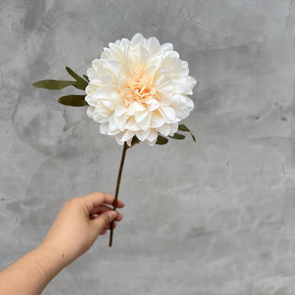 Artificial Single Dahlia Wedding Floral Material Handmade Dahlia Fake Flower For Photography Indoor Exquisite Party Prop