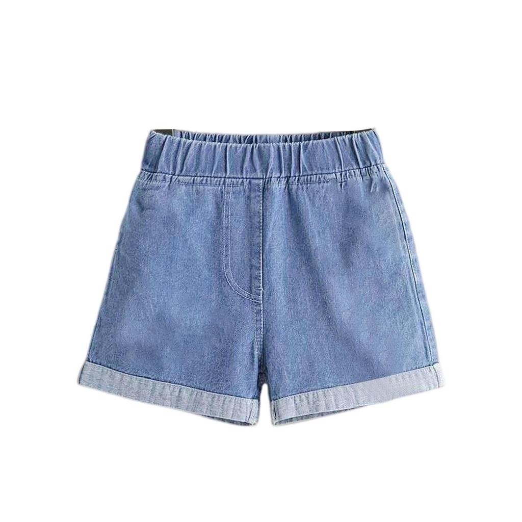 Sommer-Denimshorts für Mädchen - Leichte Stretch-High-Waist-Casual-Shorts