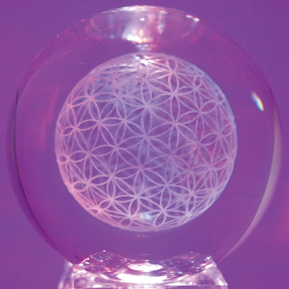 Luxury Handmade Crystal Flower of Life Ball with Orgonite, Original Purification and Healing
