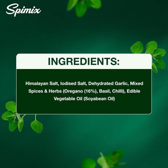SPIMIX Oregano Seasoning for Pasta, Pizza & Italian Dishes | 100g |Made Healthier with Vitamin B12 & D and Himalayan Pink Salt & Herbs