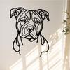 1 Stück Minimalistische American Staffordshire Terrier Metall Wandkunst, Wohnzimmer Garten Dekoration, Weihnachts Thanksgiving Geschenk für Hundeliebhaber