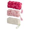 Portable Zipper Case Plush Love Heart Pencil Case, Large Capacity Stationery Organizer Storage Pouch, Multi-function Bag for School Office Use Back to