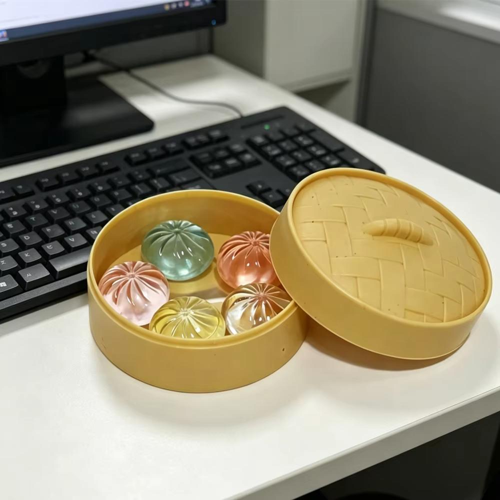 Set de 5 Mini Găluște cu Aburitor Jucării Strivibile Moi pentru Ameliorarea Stresului Jucărie Senzorială Fidget Cadou pentru Petrecere