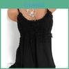 Vestido Preto Elegante e Sedutor, Transparente, Feminino, com Delicados Detalhes em Renda