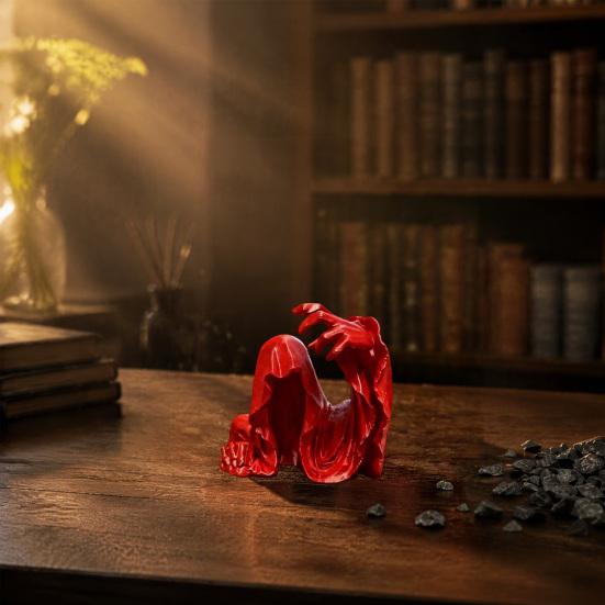 Personalized Gifts for Dark Style Lovers 3D Printed Faceless Cloak Figurine, Mysterious Hooded Reaper, Gothic Detailed Texture Desktop Figures Statue,