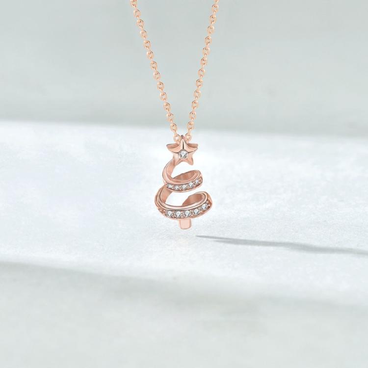 Trendy Chain Necklace Elegant Fashion Necklaces Christmas Tree Pendant Necklace