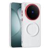 For Vivo X300 and X300 Pro Leather Case Magnetic Suction Contrast Color Keys Lens Frame Anti-Fingerprint Soft Silicone Case
