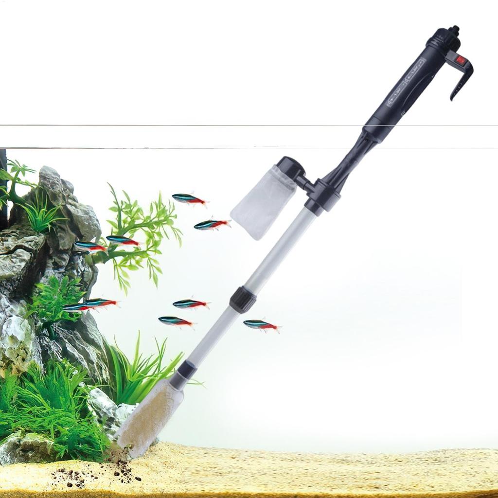 Electric Powerful Suction Aquarium Syphon Operated Fish Tank Sand Washer Cleaner Vacuum Gravel Water Changer Siphon Filter