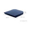 Tempur Cushion Dark Blue Width 40 X Depth 42 X Thickness 5 Cm Seat Cushion Chair Pad Chair Cushion 134997 Approx.