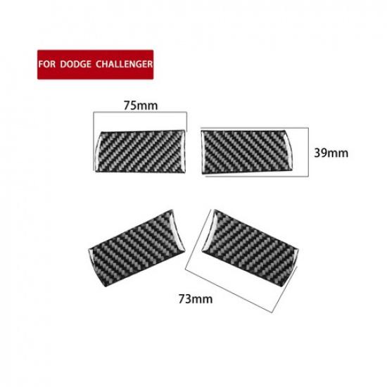 For Dodge Challenger 2008-2010 Carbon Fiber Steering Wheel Button Cover Trim