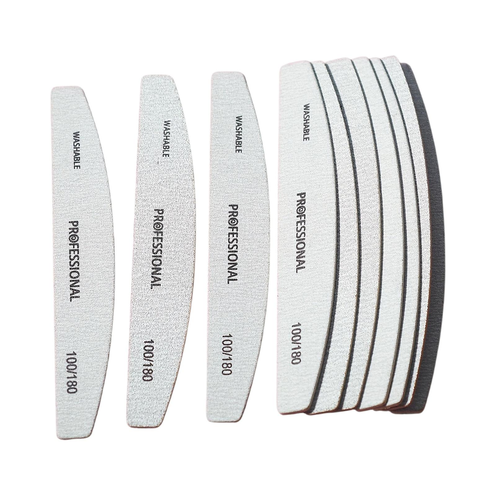 10pcs Half Moon Nail File And Nail Polishing Tool белый