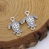 10Pcs Silver Plated Turtle Tortoise Charm Connectors For Jewelry Making Bracelet Findings Accessories Diy Craft