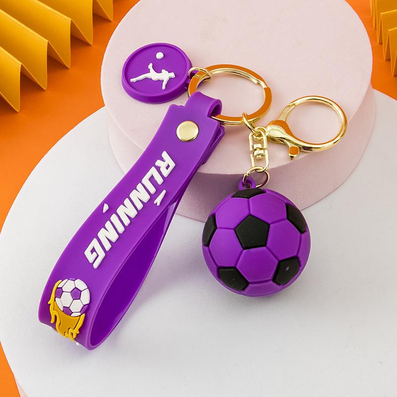 Football Cup Mini Simulation Football Keychain Pendant Soft Rubber Car Backpack Hanging Decoration Sports Meeting Small Gift