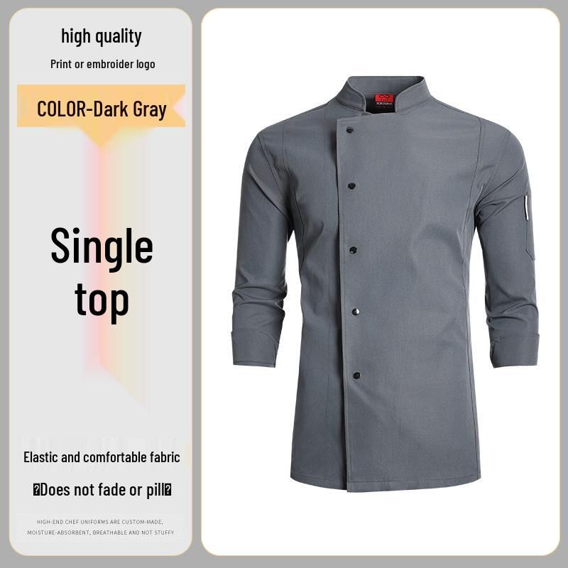 Kuchařská uniforma s vlastním logem: Vodotěsné, Olejivzdorné Pracovní oblečení s dlouhým rukávem pro cateringové a restaurační kuchyně